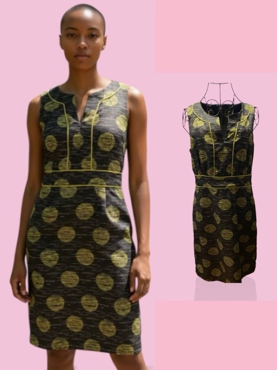 Banana Republic Dresses & Skirts - Banana Republic Black Dress with Yellow Polka Dot Detail